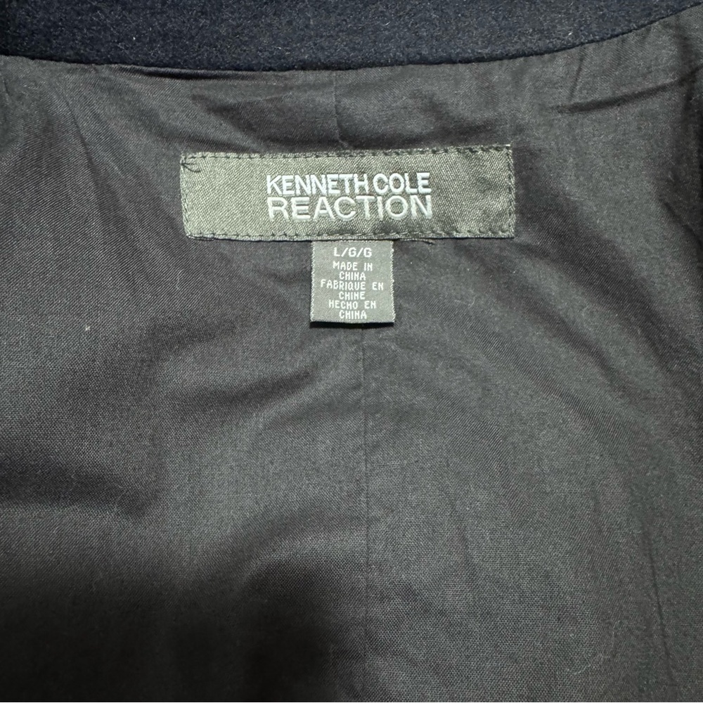 Kenneth Cole Reaction (EUC) Men’s Wool Blend Coat Size Large - Picture 6 of 9